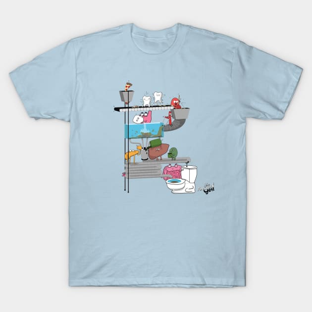 Digestive System T-Shirt by the Awkward Yeti